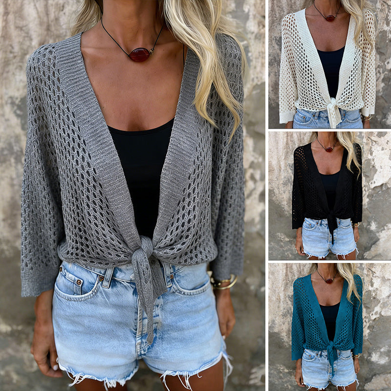 🎉 2026 Sale — Over 30,000 Sold! 💞 Breathable Mesh Knit Top – Tie-Front, Sun Protection & Effortless Style! ✨ mysite