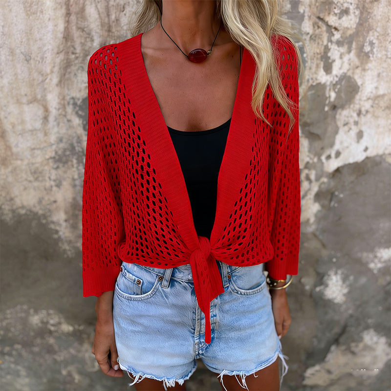 🎉 2026 Sale — Over 30,000 Sold! 💞 Breathable Mesh Knit Top – Tie-Front, Sun Protection & Effortless Style! ✨ mysite