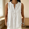 Women's Casual Sleeveless Button-Front Top mysite