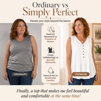 Women's Sleeveless V-Neck Pleated Tank Top mysite