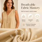 Women's Sleeveless V-Neck Pleated Tank Top mysite