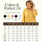 Women's Long Sleeve Pleated Henley Neck Blouse mysite