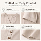 Women's Summer Casual V-Neck Top mysite