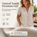 Women's Summer Casual V-Neck Top mysite