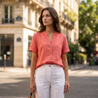 Women's Summer Casual V-Neck Top mysite