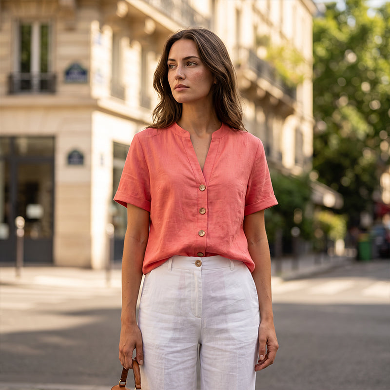 Women's Summer Casual V-Neck Top mysite