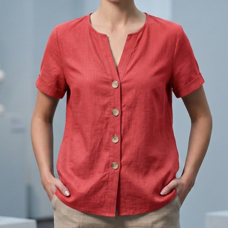 Women's Summer Casual V-Neck Top mysite