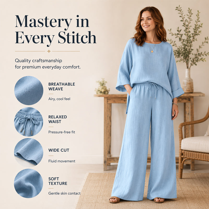 New Arrivals🌿👚 Casual Linen Blend 2-Piece Set – Soft & Airy for Effortless Summer Style mysite