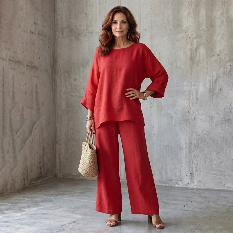 New Arrivals🌿👚 Casual Linen Blend 2-Piece Set – Soft & Airy for Effortless Summer Style mysite