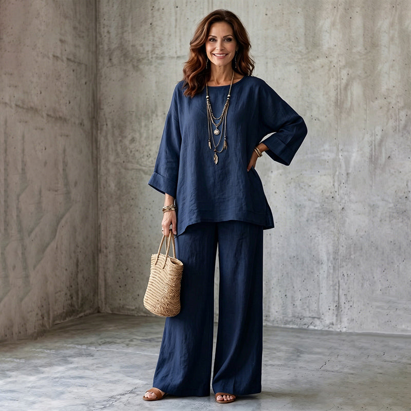 New Arrivals🌿👚 Casual Linen Blend 2-Piece Set – Soft & Airy for Effortless Summer Style mysite