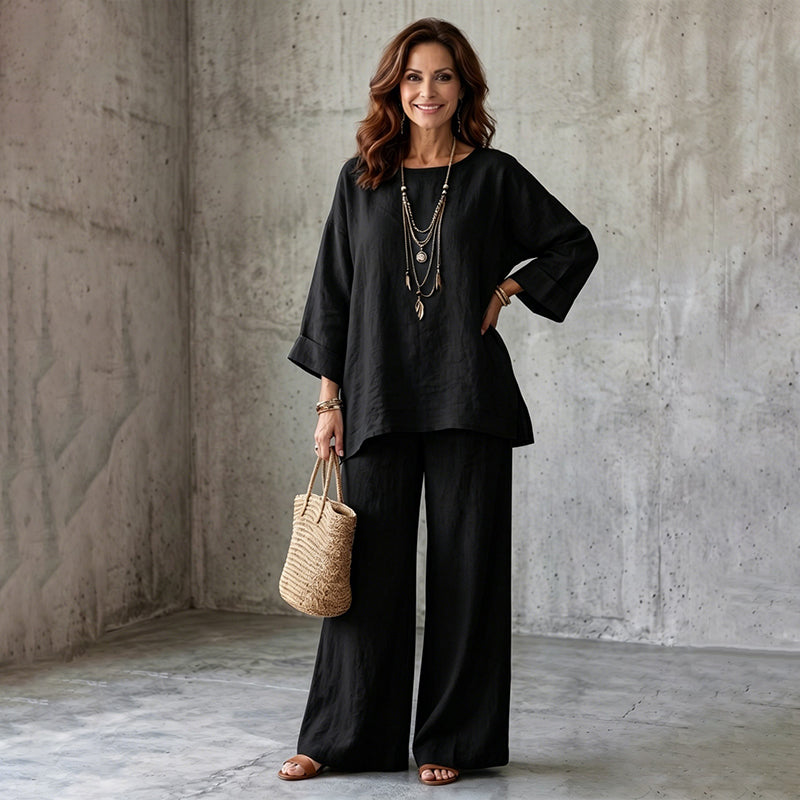 New Arrivals🌿👚 Casual Linen Blend 2-Piece Set – Soft & Airy for Effortless Summer Style mysite