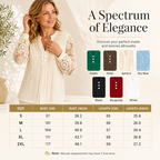 Women's Lace Patchwork V-Neck Long Sleeve Top mysite
