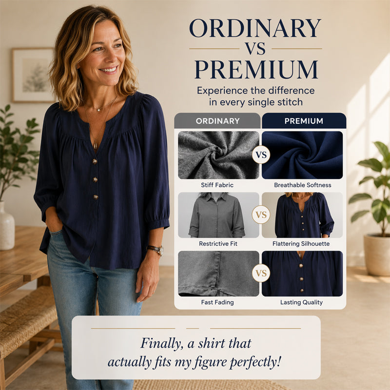 Women's 3/4 Sleeve Loose Fit Tunics Top mysite