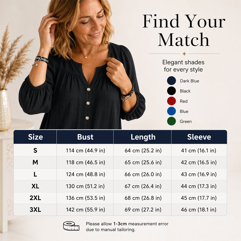 Women's 3/4 Sleeve Loose Fit Tunics Top mysite