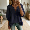 Women's 3/4 Sleeve Loose Fit Tunics Top mysite