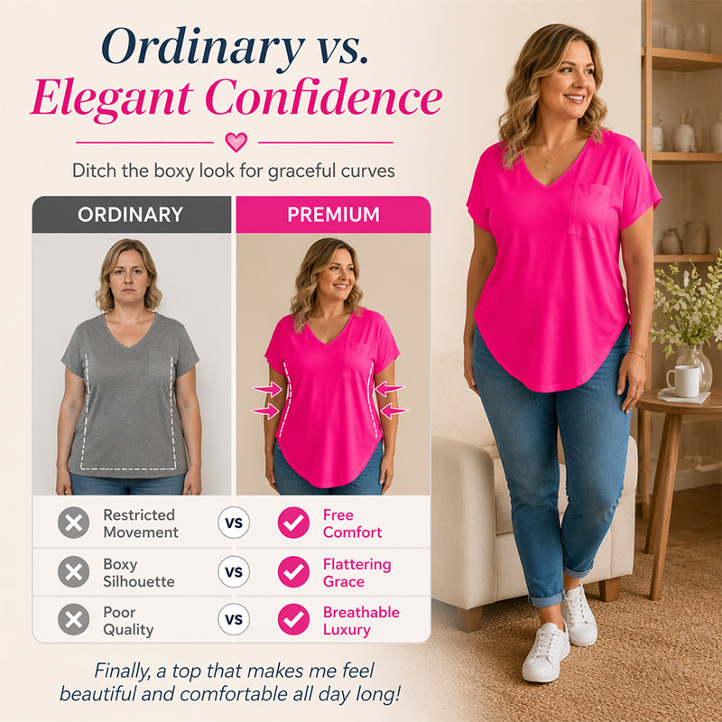 Women's Casual V-Neck Short Sleeve T-Shirt mysite