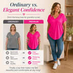 Women's Casual V-Neck Short Sleeve T-Shirt mysite
