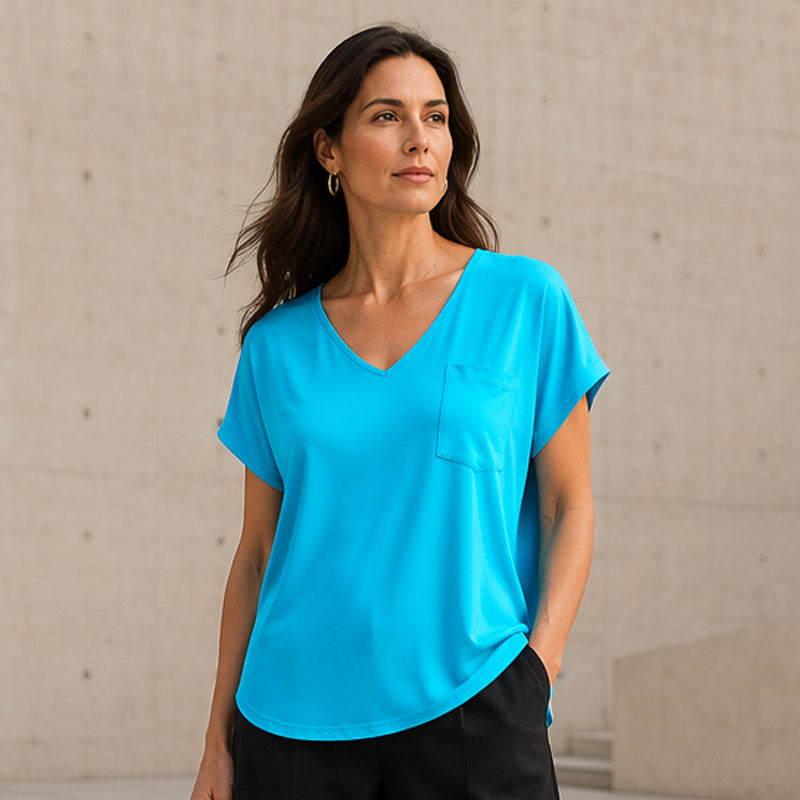 Women's Casual V-Neck Short Sleeve T-Shirt mysite