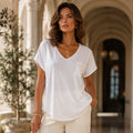 Women's Casual V-Neck Short Sleeve T-Shirt mysite