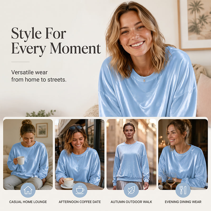 Women's Casual Crewneck Long Sleeve Top mysite