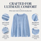 Women's Casual Crewneck Long Sleeve Top mysite