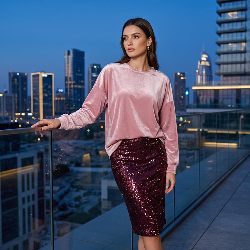Women's Casual Crewneck Long Sleeve Top mysite