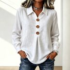 Women's Elegant Lapel Collar Button Top mysite