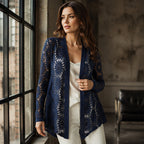 Women's Long Sleeve Sunflower Lace Mesh Cardigan mysite
