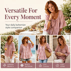 🔥Must-Have👚 Ruffle Tiered Top with 3/4 Sleeves - Elegant Movement & Soft Texture for Effortless Chic mysite