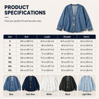 Women's Casual Collarless Button Cardigan Jacket mysite