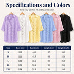 Women's Hollow Out Eyelet Lace Burnout Short-Sleeve Shirt mysite