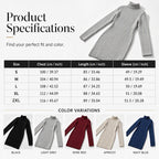 Women's Ribbed Turtleneck Long Sleeve Sweater Dress mysite