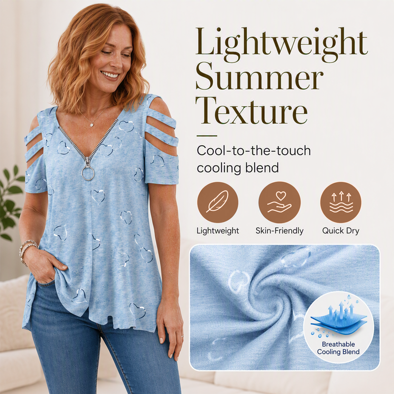 Women's Cold Shoulder T-Shirt mysite