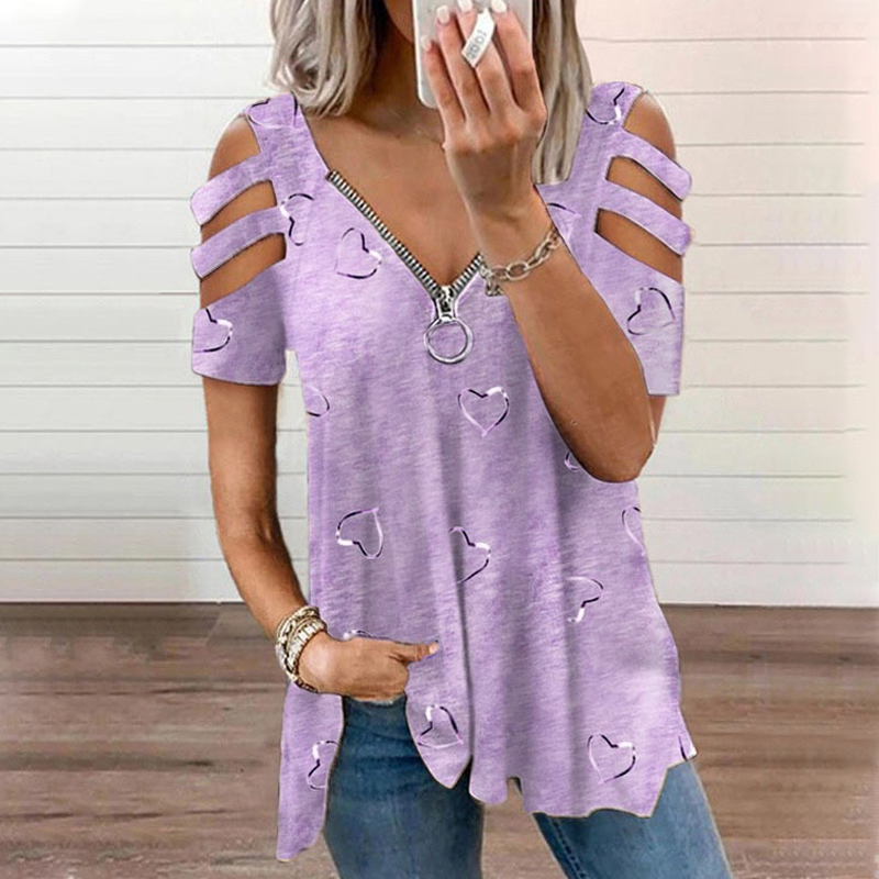 Women's Cold Shoulder T-Shirt mysite