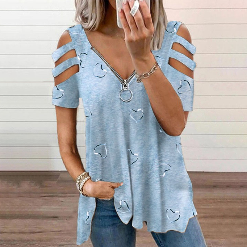 Women's Cold Shoulder T-Shirt mysite