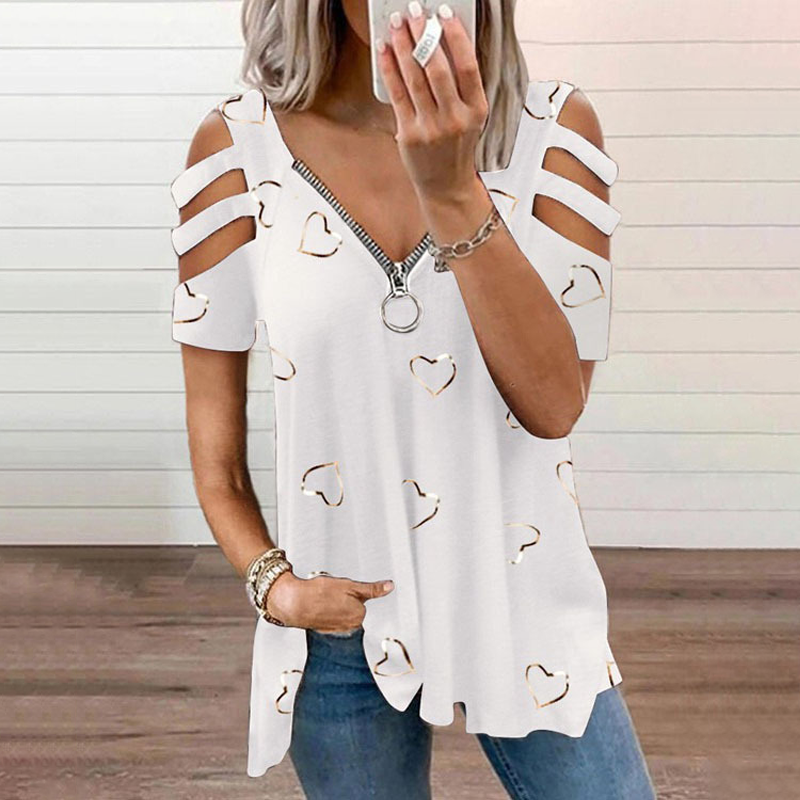 Women's Cold Shoulder T-Shirt mysite