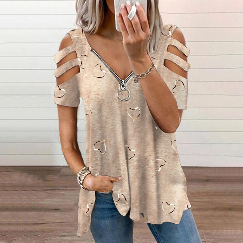 Women's Cold Shoulder T-Shirt mysite