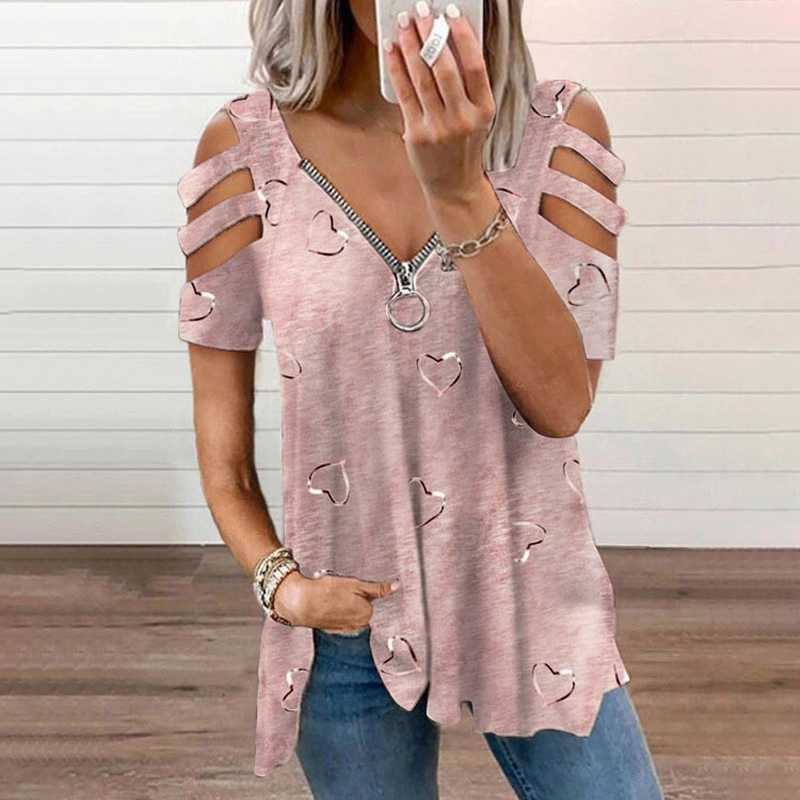 Women's Cold Shoulder T-Shirt mysite