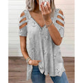 Women's Cold Shoulder T-Shirt mysite
