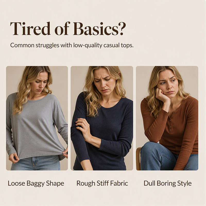 Women's V Neck Ribbed Knit Casual Top mysite