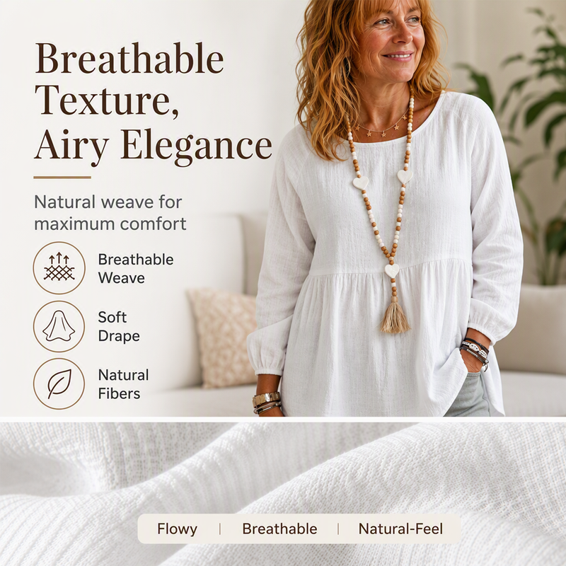 Women's Casual Loose Babydoll Top mysite