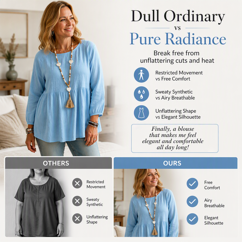 Women's Casual Loose Babydoll Top mysite