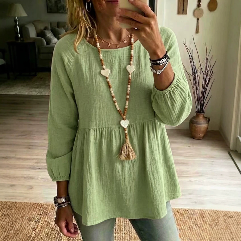 Women's Casual Loose Babydoll Top mysite