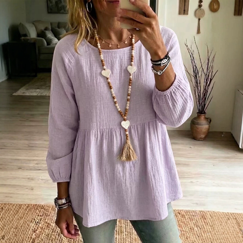 Women's Casual Loose Babydoll Top mysite