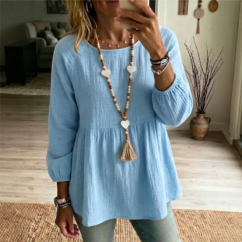 Women's Casual Loose Babydoll Top mysite