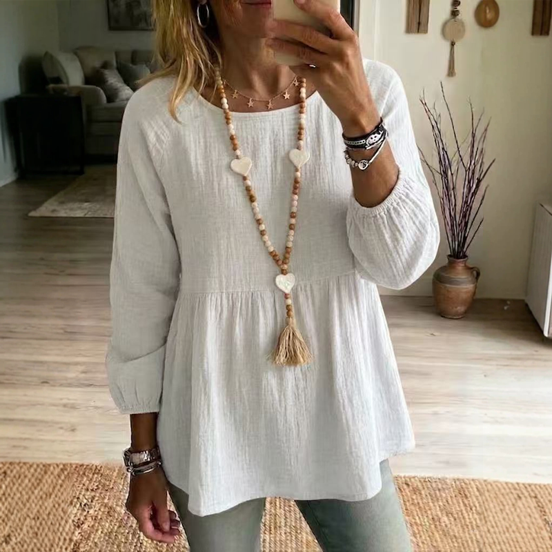 Women's Casual Loose Babydoll Top mysite