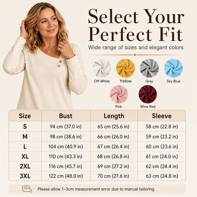 Women's Chic Asymmetrical V-Neck Top mysite