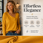 Women's Chic Asymmetrical V-Neck Top mysite