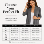 Women's 3/4 Sleeve Open Front Cardigan mysite