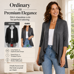 Women's 3/4 Sleeve Open Front Cardigan mysite